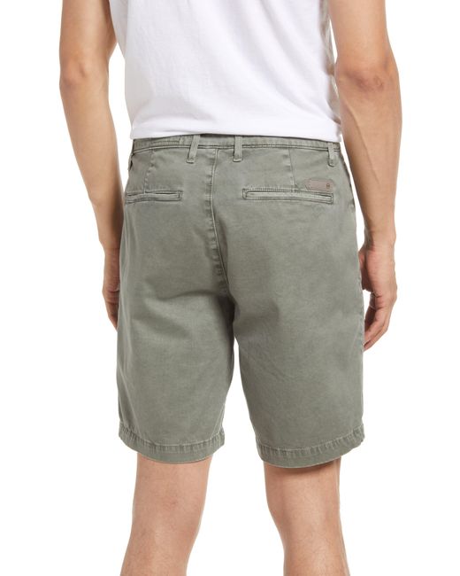 AG Jeans Gray Wanderer 8.5-inch Stretch Cotton Chino Shorts for men