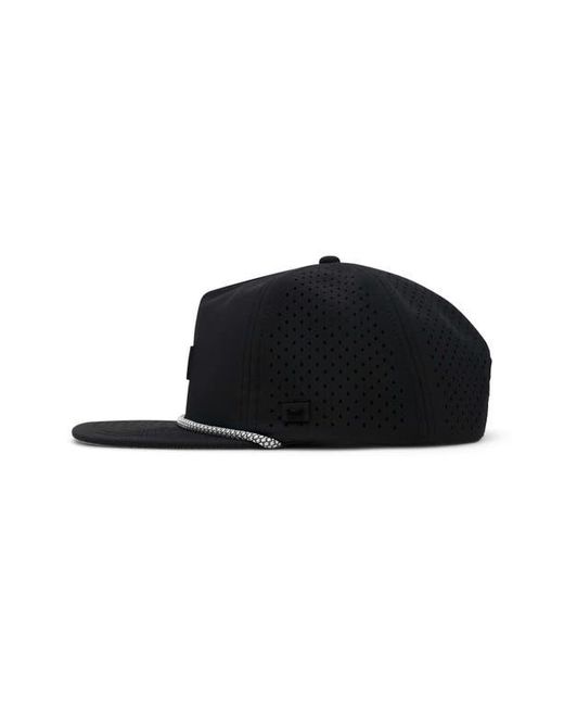 Melin Black Coronado Brick Hydro Performance Snapback Hat for men