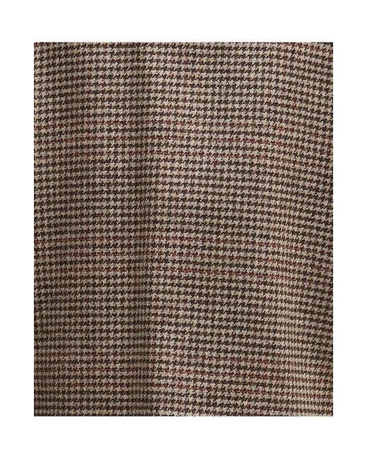 Barbour Brown Corina Houndstooth Wool Jacket