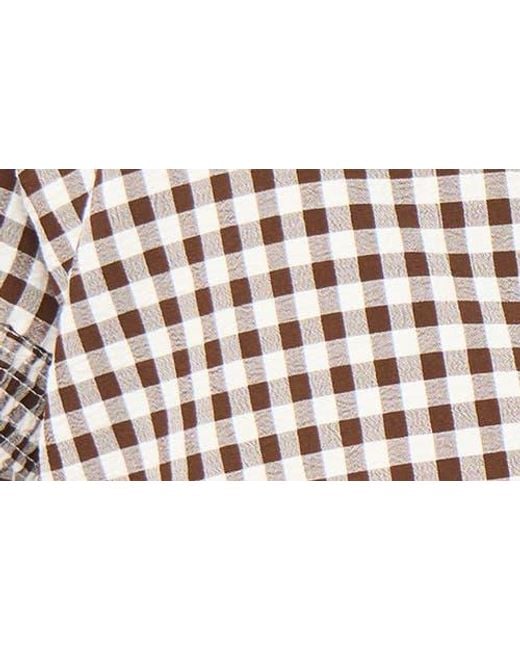 Halogen® Multicolor Puff Sleeve Front Button Top