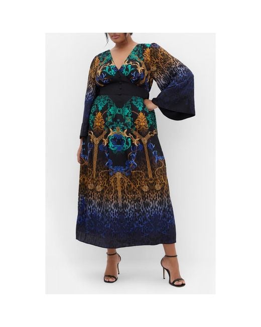 city chic long sleeve dress City Chic Plus Size Leia Long Sleeve Midi Dress