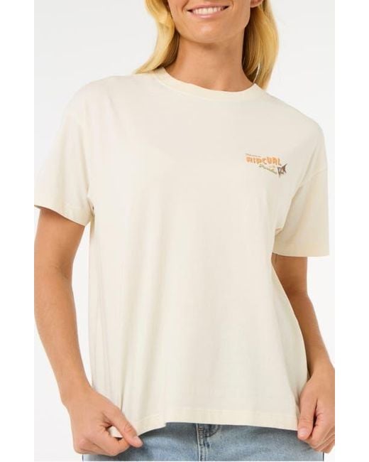 Rip Curl Natural Cala Vadella Relaxed Graphic T-Shirt