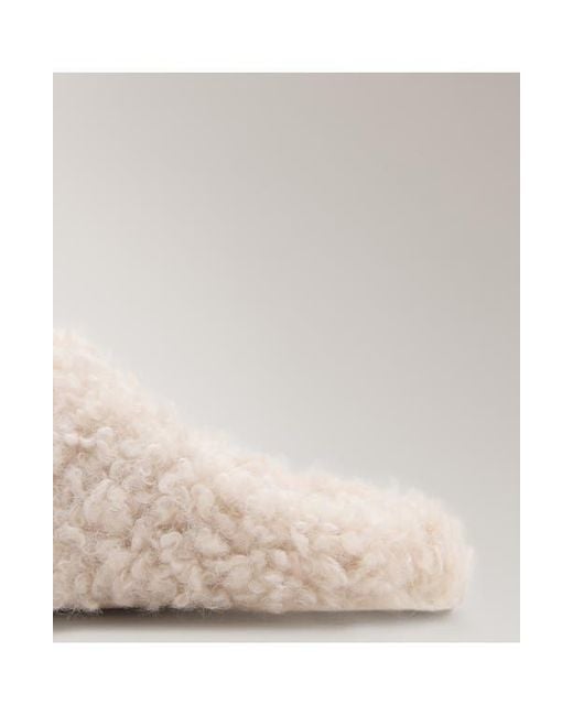 Mango Natural Faux Shearling Slipper