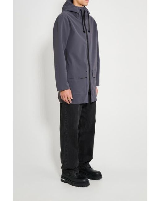 Stutterheim Blue Stockholm Patch Matte Raincoat