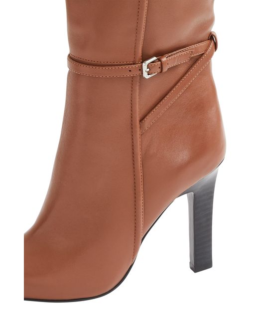 Reiss Caitlin Knee High Boot in Brown | Lyst