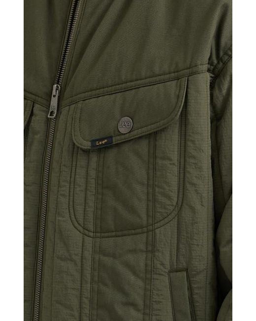 Lee Jeans Green Quilted Ripstop Jacket for men