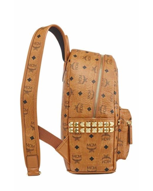 MCM Natural Stark Side Studs Backpack for men