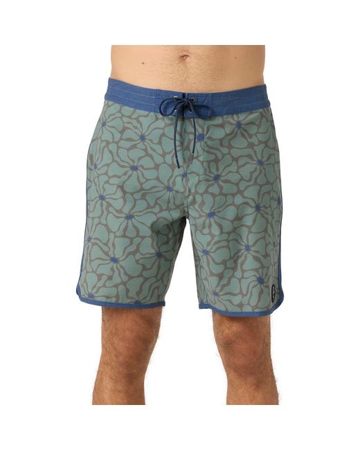 O'neill Sportswear Blue Og Print Scallop Swim Trunks for men