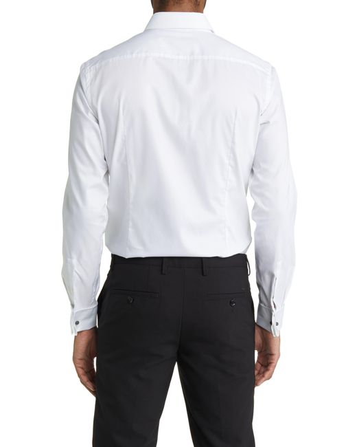 BOSS by HUGO BOSS Hank Slim Fit Easy Iron Tuxedo Shirt in White for Men
