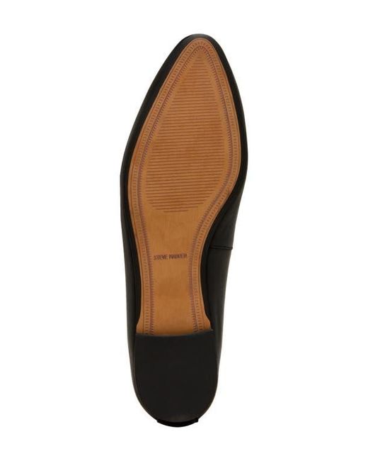 Steve Madden Black Swanky Pointed Toe Flat