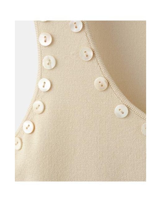 Mango Multicolor Button Trim Tank