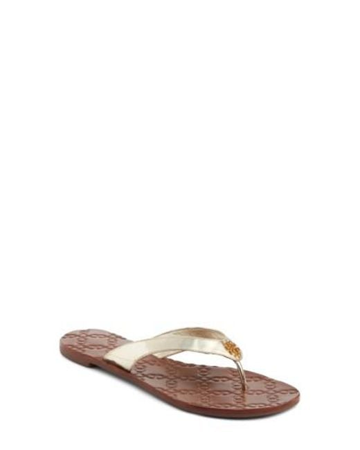 rose gold tory burch flip flops