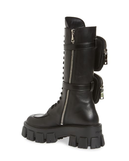 prada mini bag combat boot