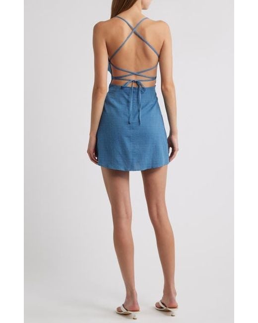 Bella Venice Blue Open Back Minidress