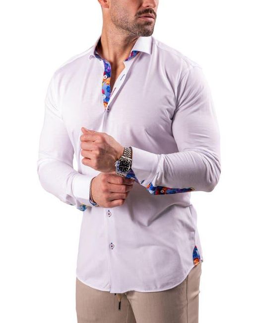 Maceoo Purple Einstein Resistance0148 Button-Up Shirt for men