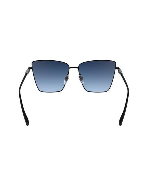 Longchamp Blue 55Mm Gradient Square Sunglasses
