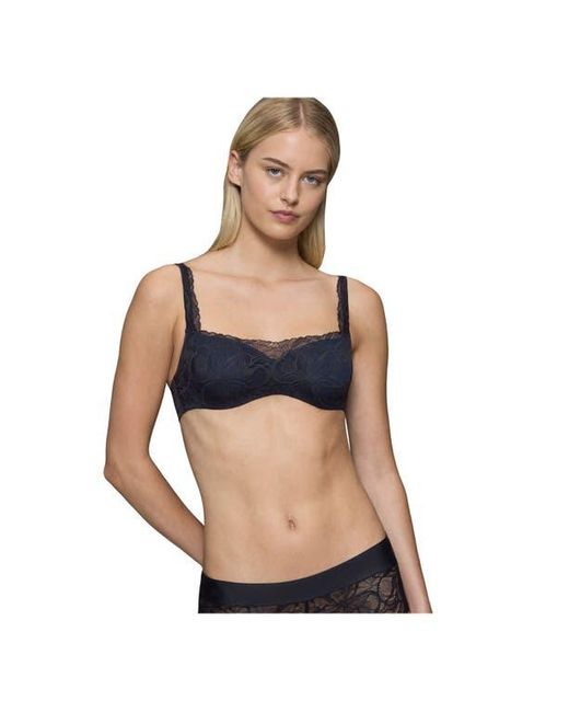 Triumph Black Body Makeup Illusion Lace Balconette Bra
