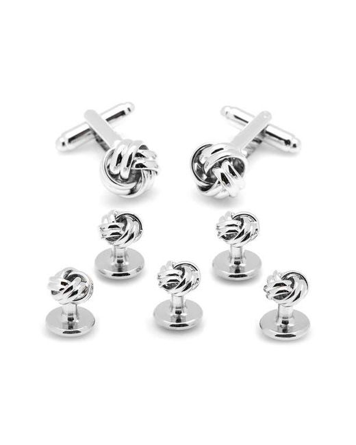 Cufflinks Inc. White Knot Cuff Links & Studs Set for men