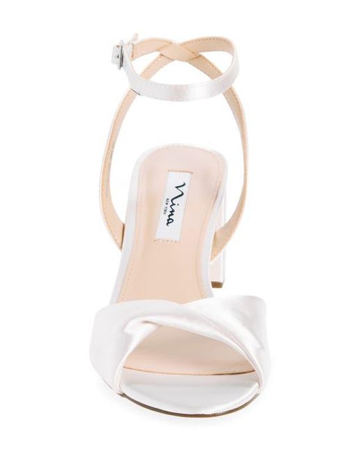 Nina White Nigella Ankle Strap Sandal