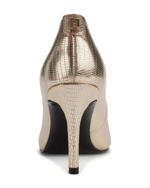 Karl Lagerfeld Metallic Royale Pointed Toe Pump