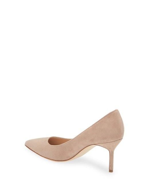 Manolo Blahnik Natural Bb Pointed Toe Pump