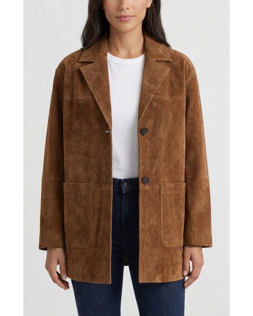 NVLT Brown Patch Pocket Suede Jacket