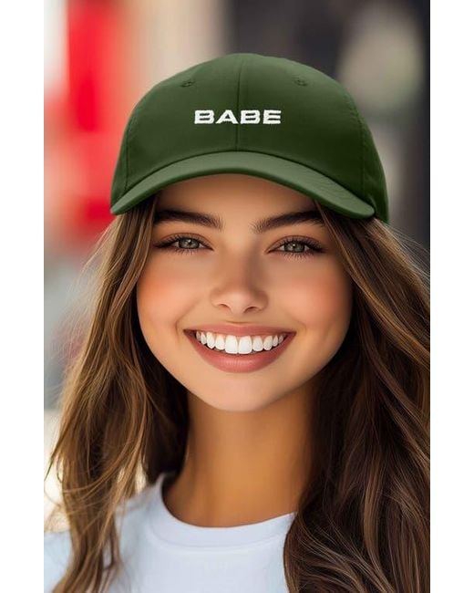 Alix Green Babe Embroidered Cap