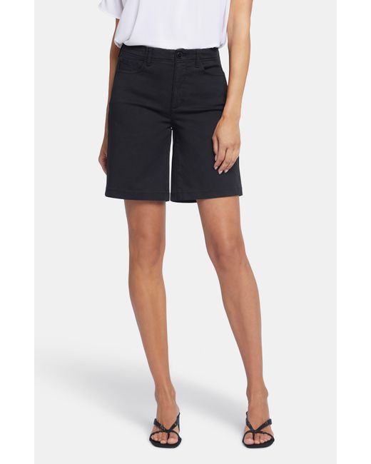 NYDJ Black Five-pocket Bermuda Shorts