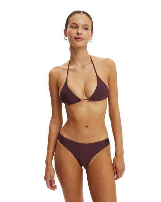 Cotton On Multicolor Micro String Triangle Bikini Top
