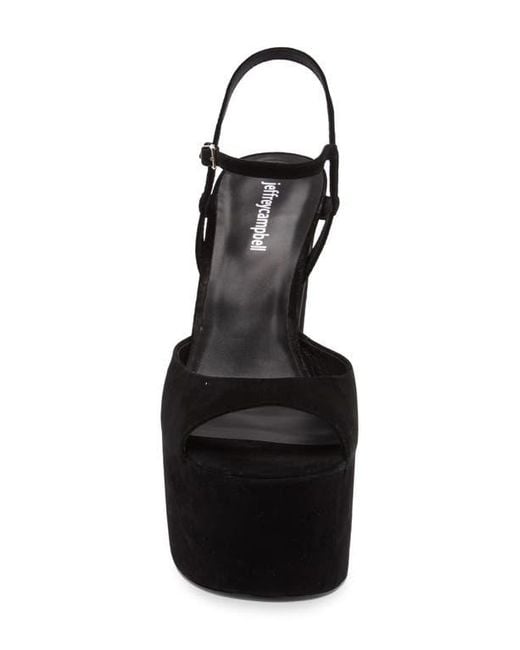 Jeffrey Campbell Black Ever Last Ankle Strap Platform Sandal