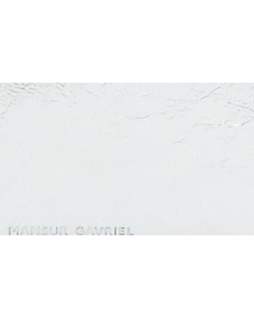 Mansur Gavriel White Rhea Metal Handle Leather Bag