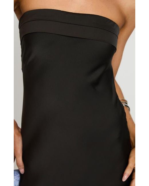 Princess Polly Shaun Cutout Back Strapless Maxi Dress in Black | Lyst