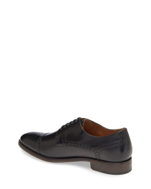Johnston & Murphy Black Lewis Cap Toe Derby for men
