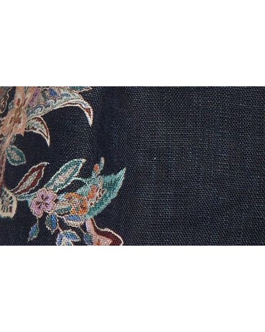 Zimmermann Multicolor Rhiannon Tuck Paisley Print Linen Shorts