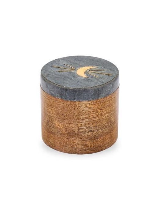 Matr Boomie Gray Indukala Moon Phase Round Keepsake Box