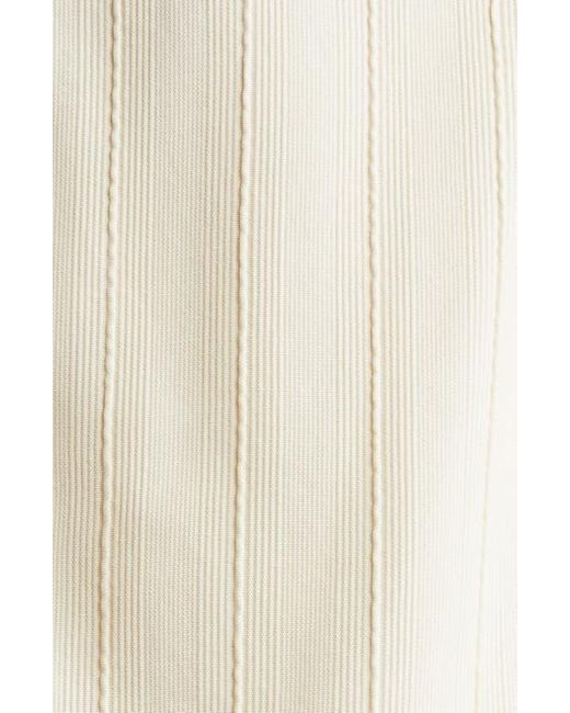 Totême  Natural Textured Stripe Sleeveless Top