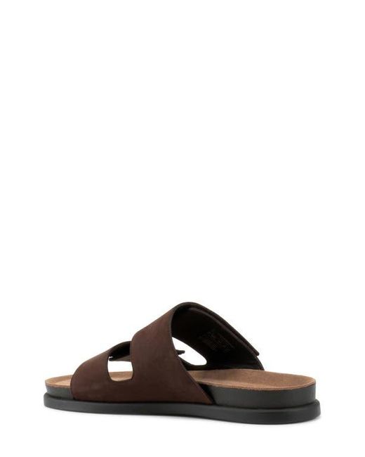 Vagabond Brown Kevin Leather Strap Slide Sandal for men