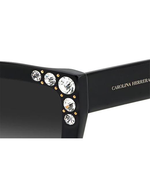 Carolina Herrera Black 52mm Square Sunglasses