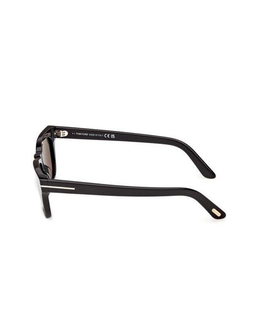 Tom Ford Black Penn 53Mm Rectangular Sunglasses