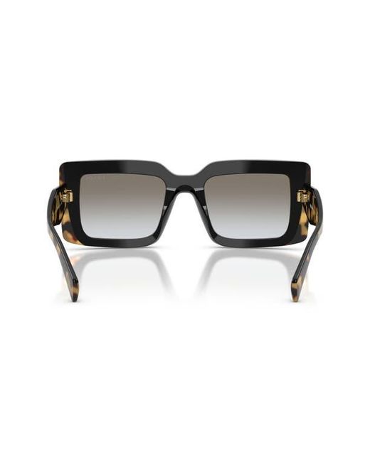 Prada Black 53Mm Rectangular Sunglasses