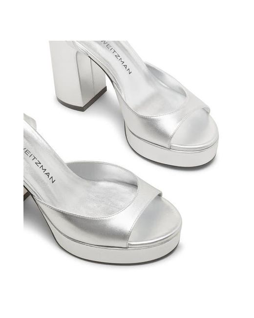Stuart Weitzman White Dayna Ii Platform Sandal