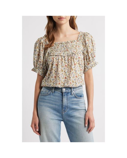 Doen Farley Floral Peasant Top | Lyst