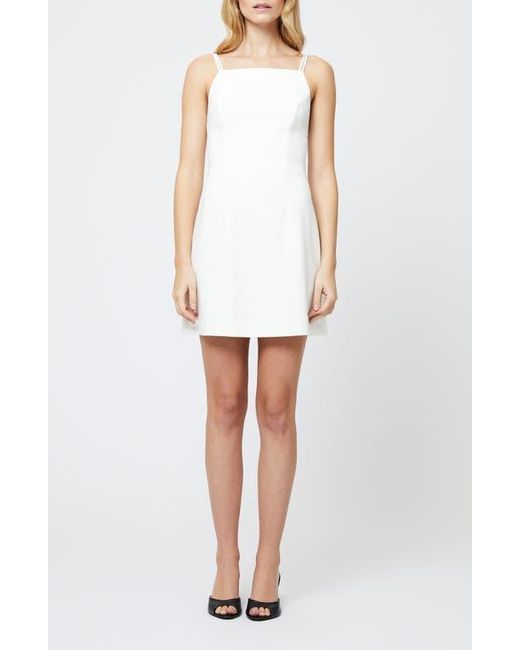 French Connection White Whisper Square Neck Minidress