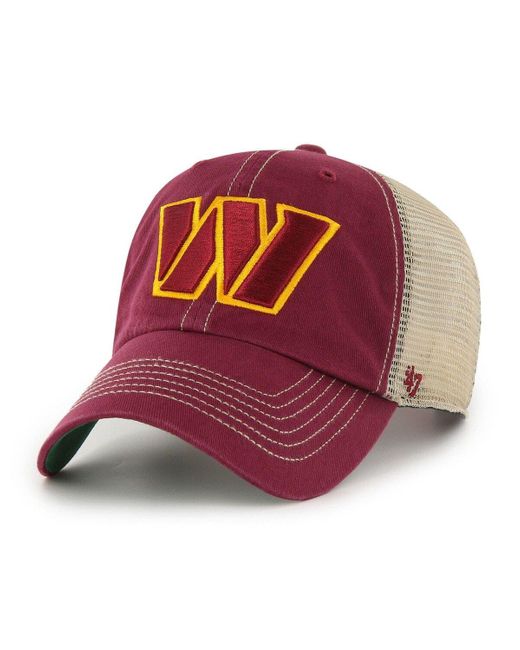 '47 Red /natural Washington Commanders Trawler Clean Up Trucker Snapback Hat At Nordstrom for men