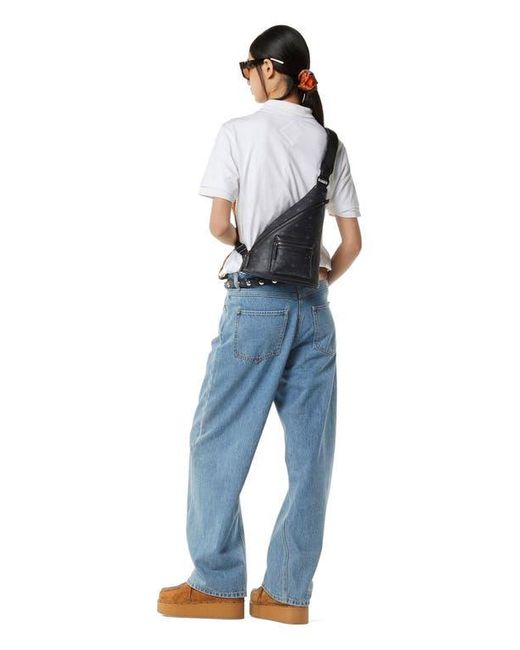 MCM Black Mini Aren Sling for men