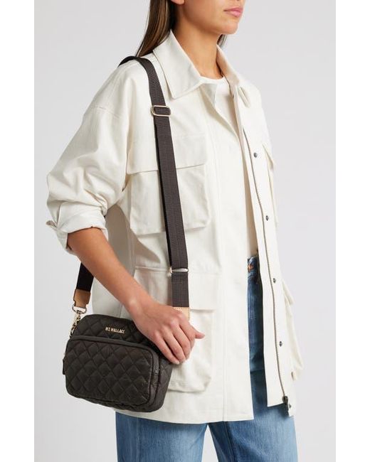 MZ Wallace Green Small Metro Quilted Nylon Camera Bag