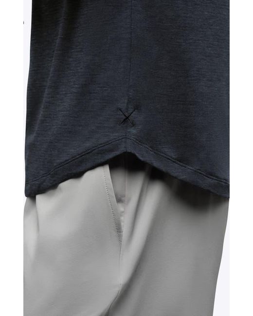 Cuts Black Crossover Polo for men