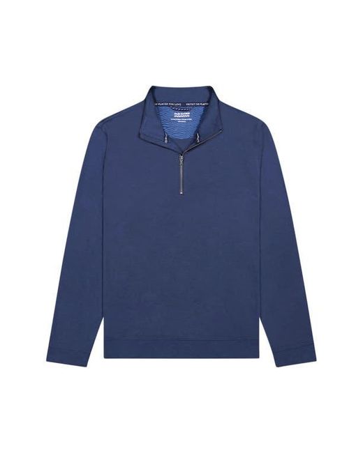 Fair Harbor Blue Compass Performance Quarter Zip for men