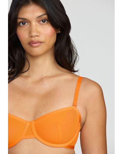 CUUP Orange The Balconette Mesh Underwire Bra
