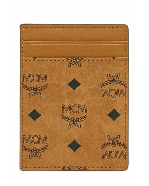 MCM Brown Aren Card Case for men